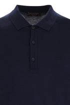 Orta Lacivert Polo Yaka Regular Fit Yünlü Triko Kazak