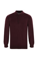 Koyu Bordo Polo Yaka Regular Fit Triko Kazak