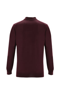 Koyu Bordo Polo Yaka Regular Fit Triko Kazak