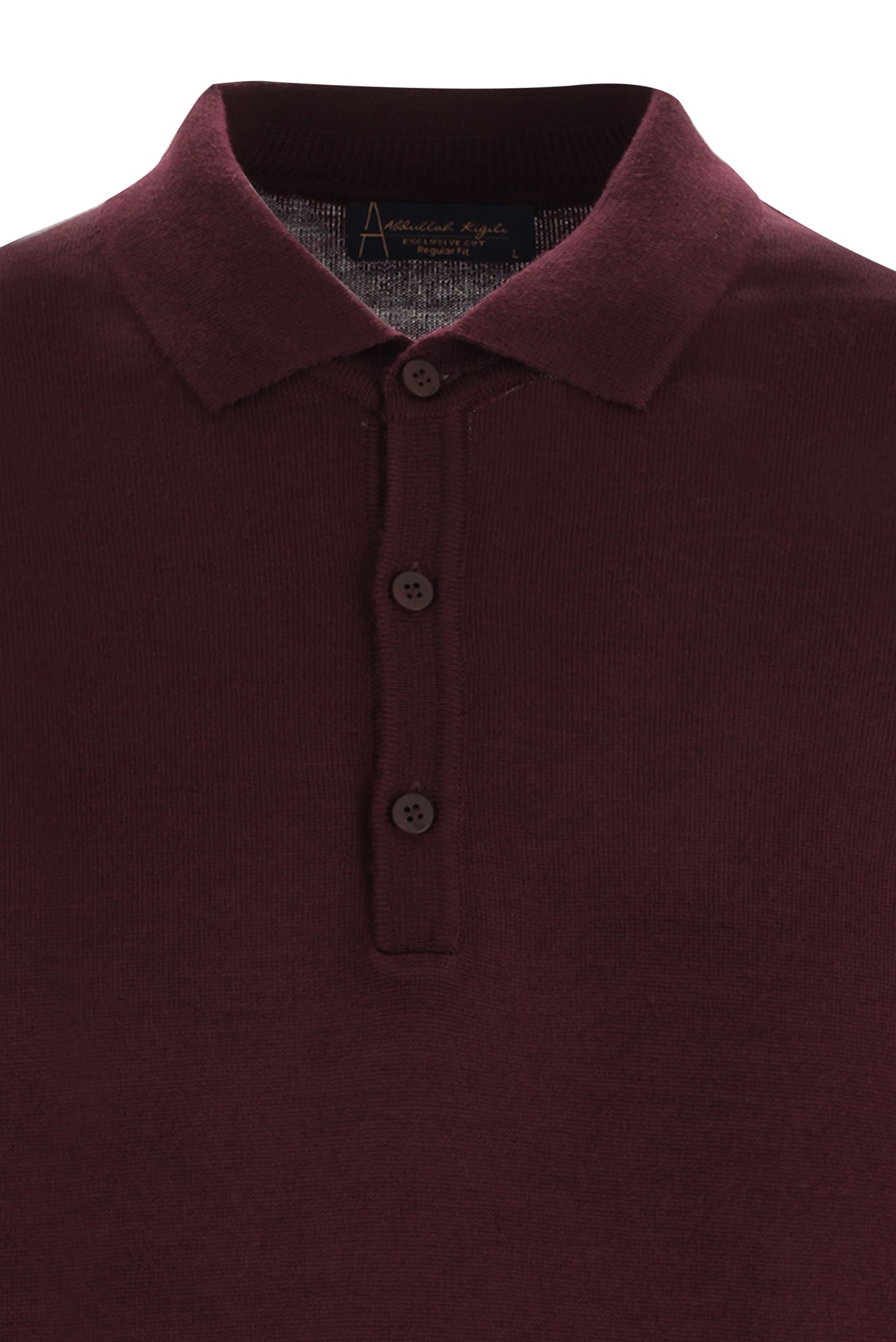 Koyu Bordo Polo Yaka Regular Fit Triko Kazak