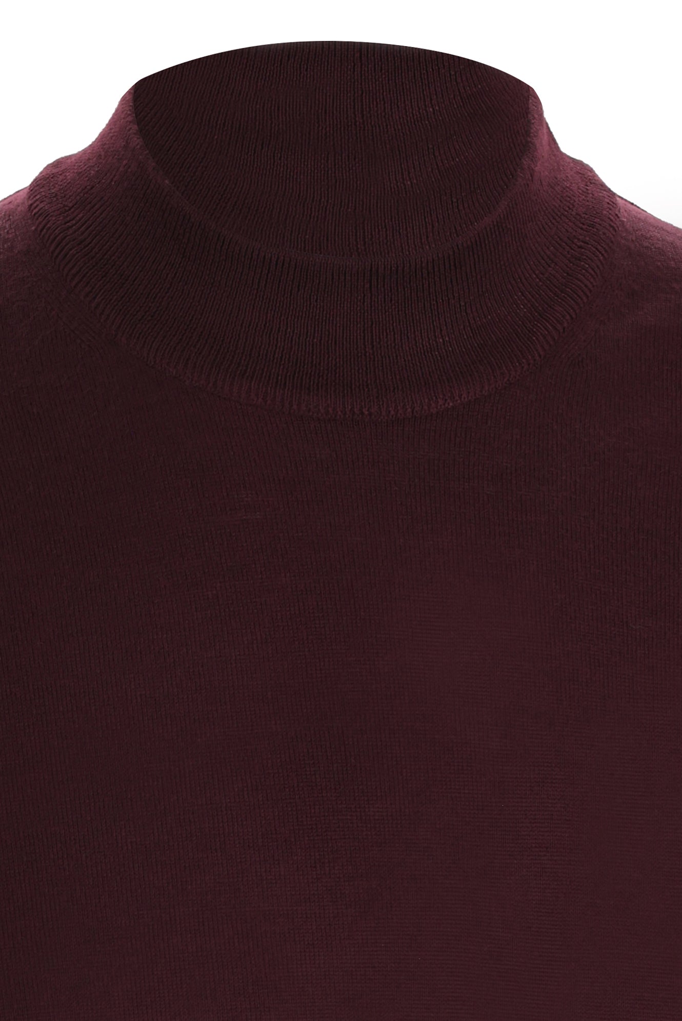 Açık Bordo Yarım Balıkçı Yaka Regular Fit Yünlü Triko Kazak