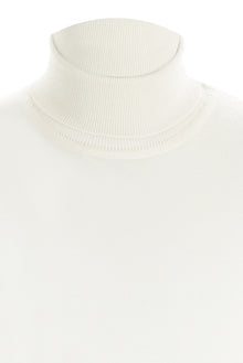 Ekru Balıkçı Yaka Regular Fit Yünlü Triko Kazak