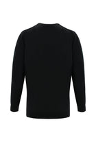 Siyah V Yaka Slim Fit Dar Kesim Yünlü Triko Kazak