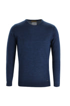 Koyu Petrol Bisiklet Yaka Regular Fit Yünlü Triko Kazak