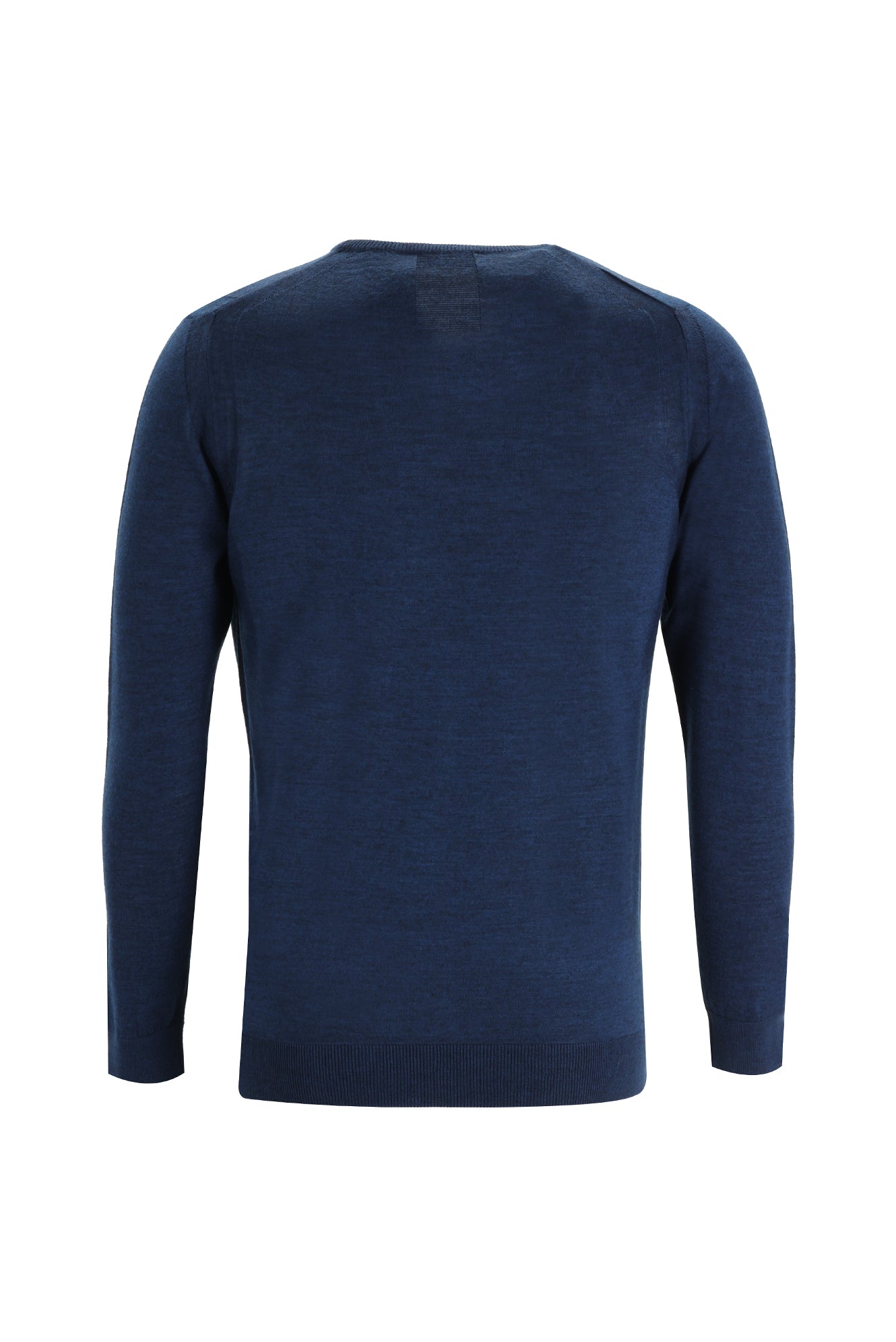 Koyu Petrol Bisiklet Yaka Regular Fit Yünlü Triko Kazak