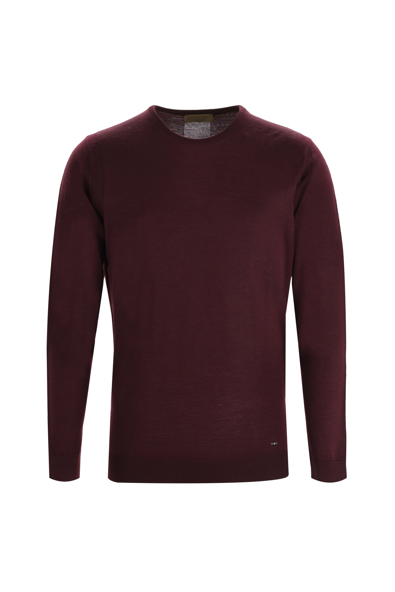 Koyu Bordo Bisiklet Yaka Regular Fit Triko Kazak