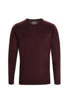 Koyu Bordo Bisiklet Yaka Regular Fit Triko Kazak