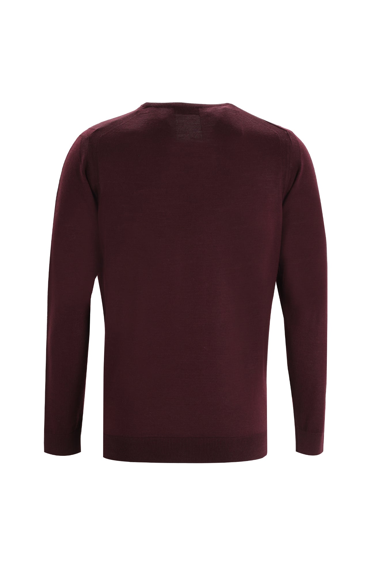 Koyu Bordo Bisiklet Yaka Regular Fit Triko Kazak