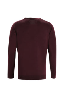 Koyu Bordo Bisiklet Yaka Regular Fit Triko Kazak