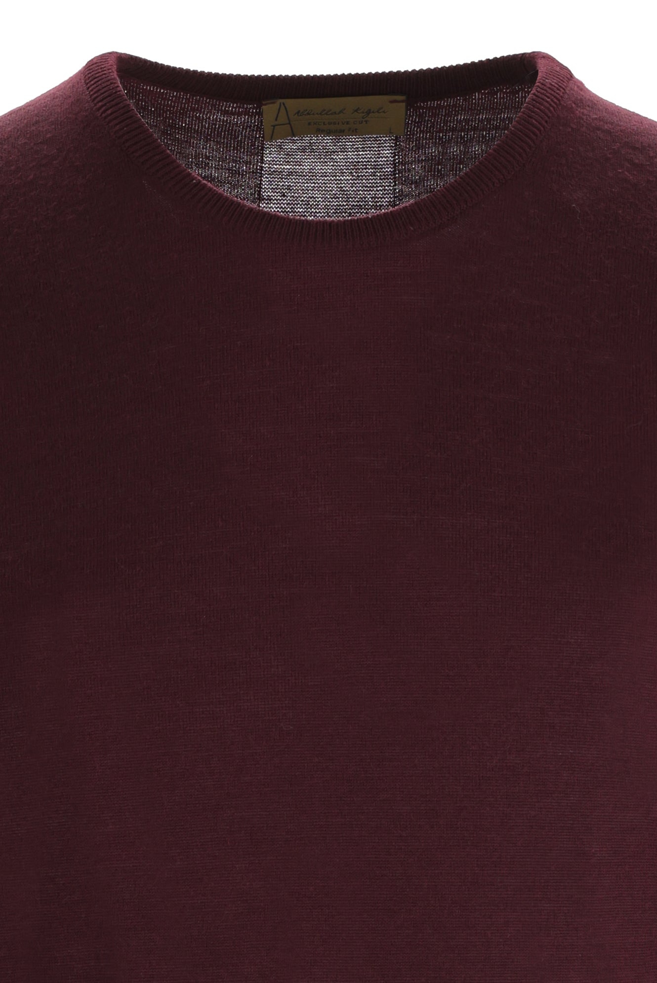 Koyu Bordo Bisiklet Yaka Regular Fit Triko Kazak