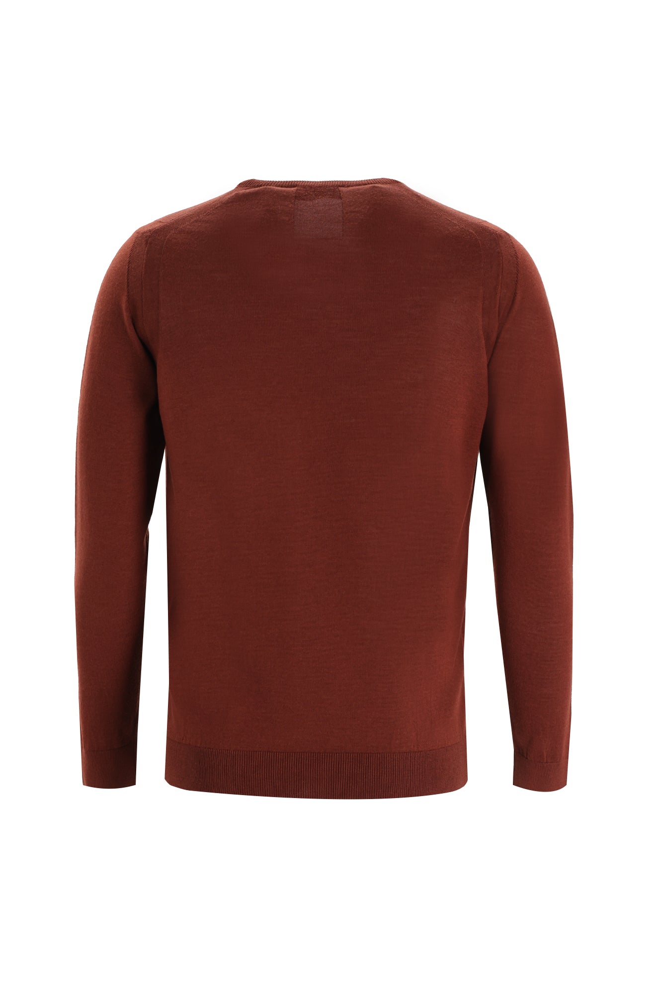 Kiremit Bisiklet Yaka Regular Fit Triko Kazak