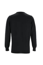 Siyah Bisiklet Yaka Regular Fit Yünlü Triko Kazak