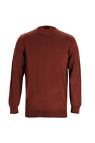 Kiremit Bisiklet Yaka Regular Fit Yünlü Triko Kazak