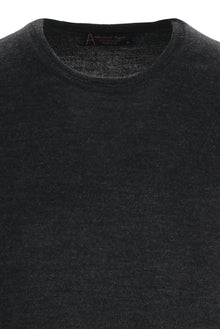 Orta Antrasit Bisiklet Yaka Regular Fit Yünlü Triko Kazak