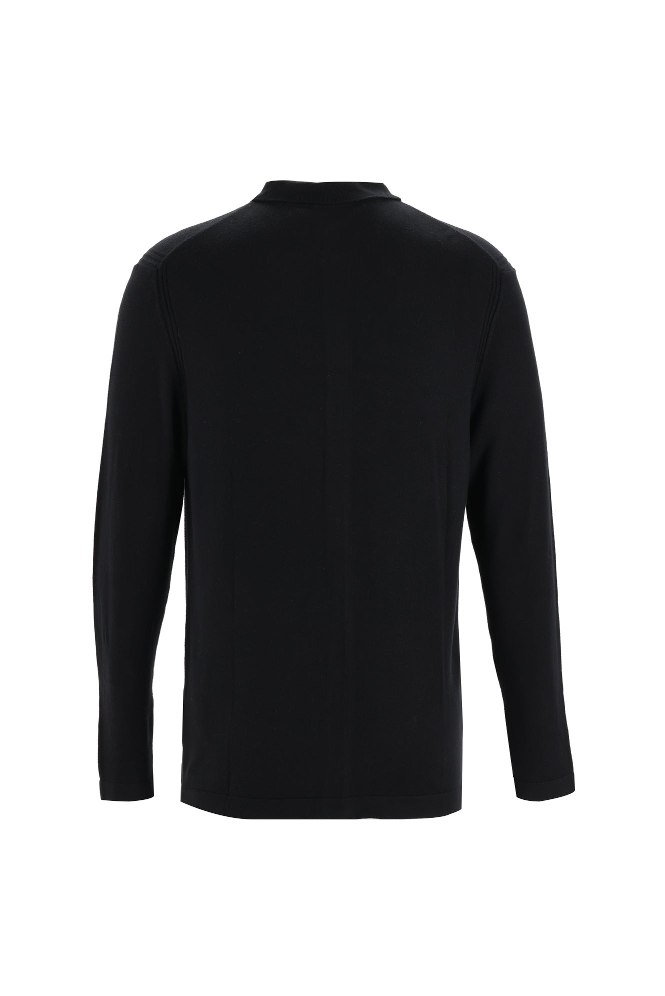 Siyah Polo Yaka Slim Fit Dar Kesim Triko Hırka