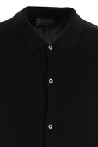 Siyah Polo Yaka Slim Fit Dar Kesim Triko Hırka