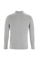 Orta Gri Polo Yaka Slim Fit Dar Kesim Triko Hırka