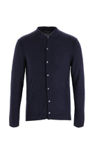 Koyu Lacivert Polo Yaka Slim Fit Dar Kesim Triko Hırka