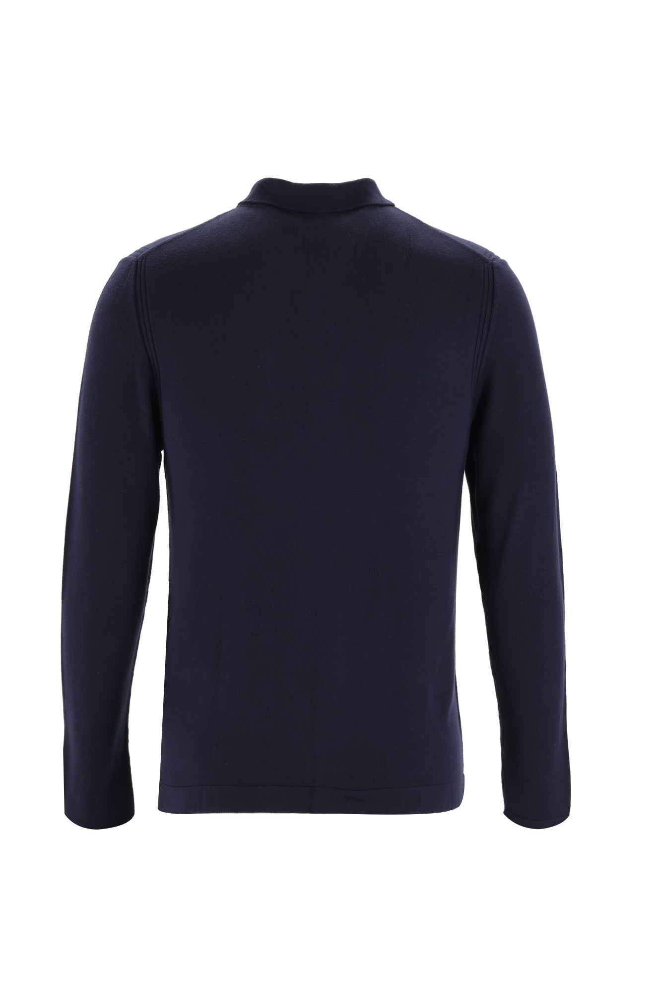 Koyu Lacivert Polo Yaka Slim Fit Dar Kesim Triko Hırka