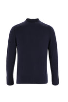 Koyu Lacivert Polo Yaka Slim Fit Dar Kesim Triko Hırka