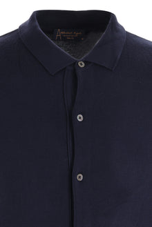 Koyu Lacivert Polo Yaka Slim Fit Dar Kesim Triko Hırka