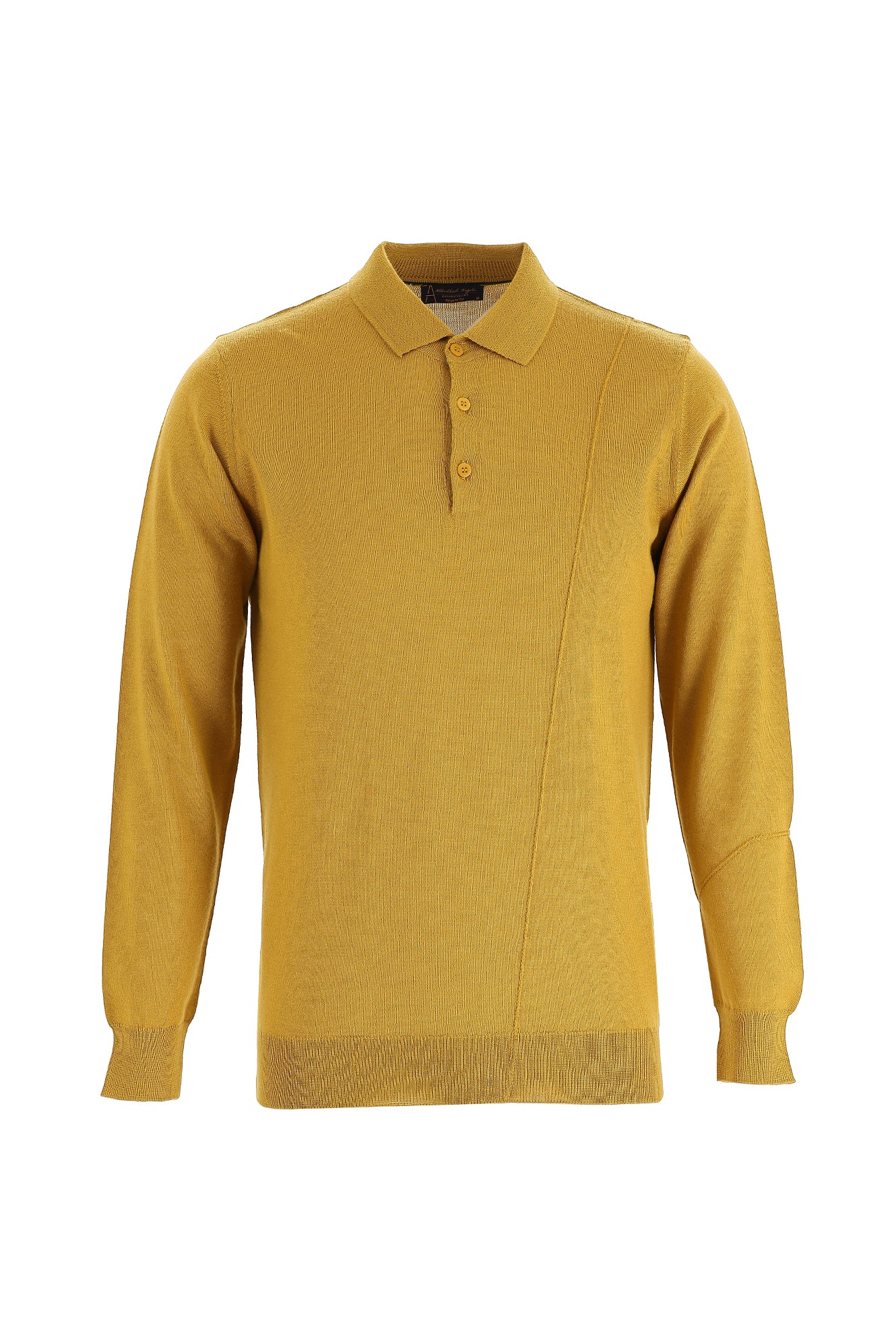 Safran Polo Yaka Regular Fit Yünlü Triko Kazak