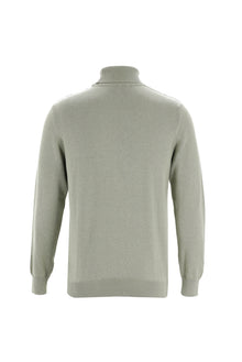 Açık Bej Balıkçı Yaka Slim Fit Dar Kesim Triko Kazak