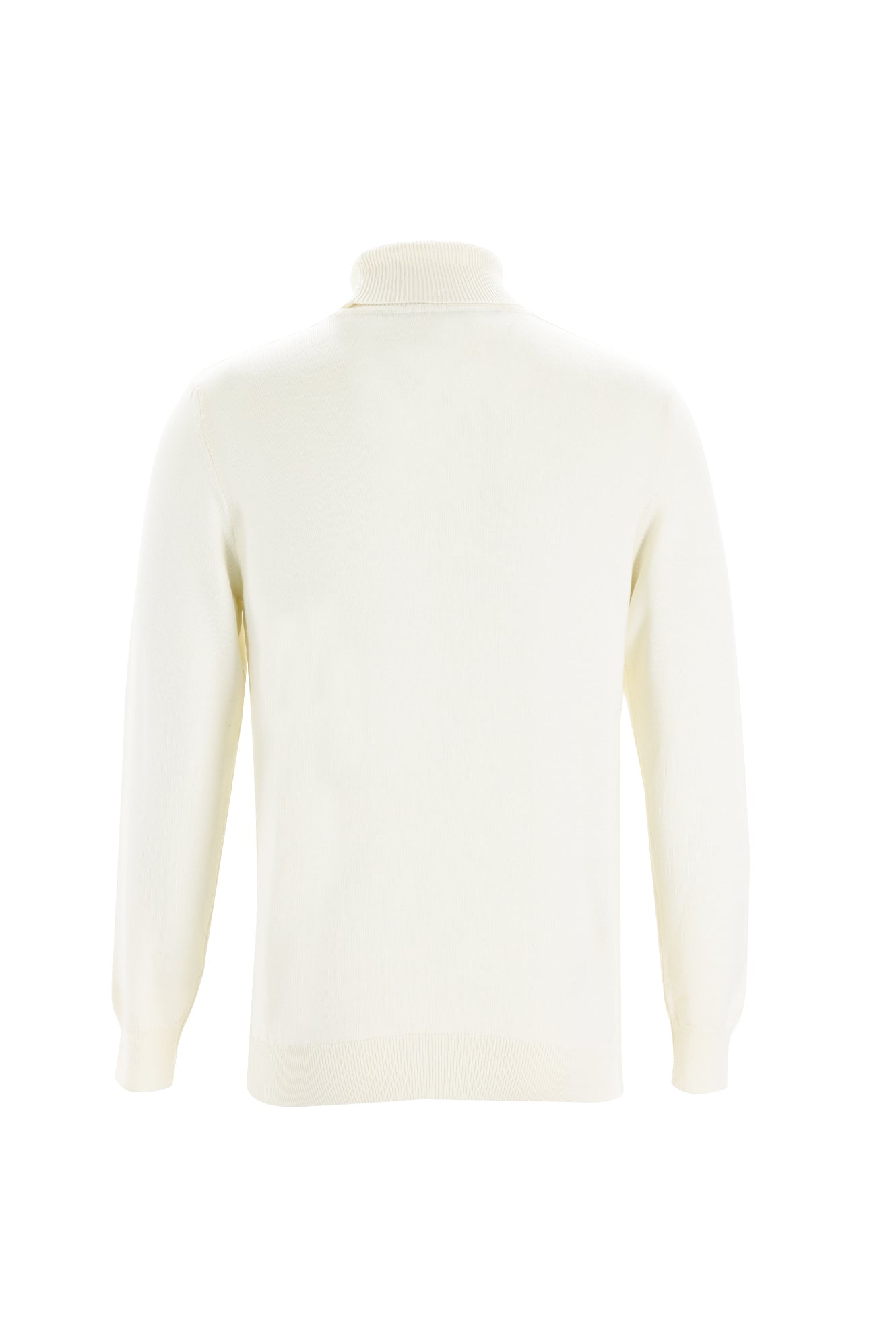Ekru Balıkçı Yaka Slim Fit Dar Kesim Triko Kazak