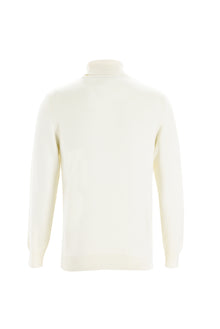 Ekru Balıkçı Yaka Slim Fit Dar Kesim Triko Kazak