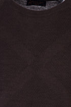 Açık Kahve  Bisiklet Yaka Slim Fit Dar Kesim Yünlü Desenli Triko Kazak