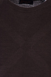 Açık Kahve  Bisiklet Yaka Slim Fit Dar Kesim Yünlü Desenli Triko Kazak