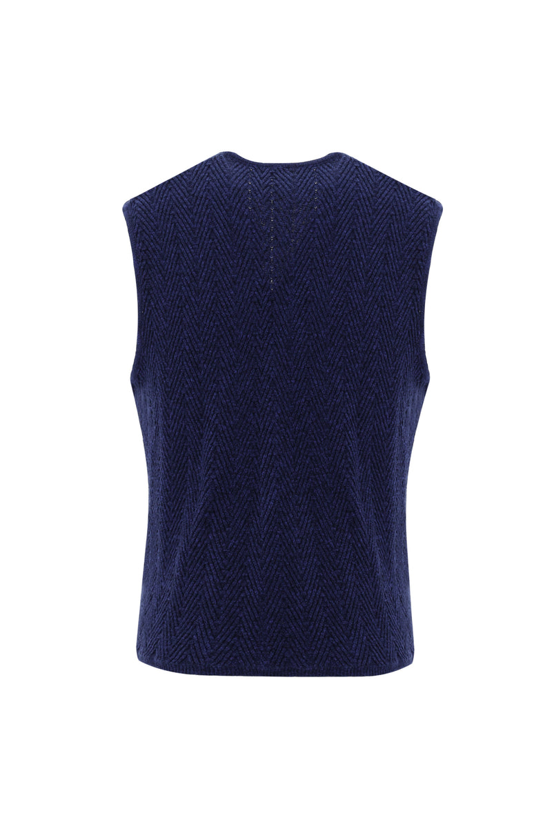 Koyu Lacivert Regular Fit Spor Triko Yelek