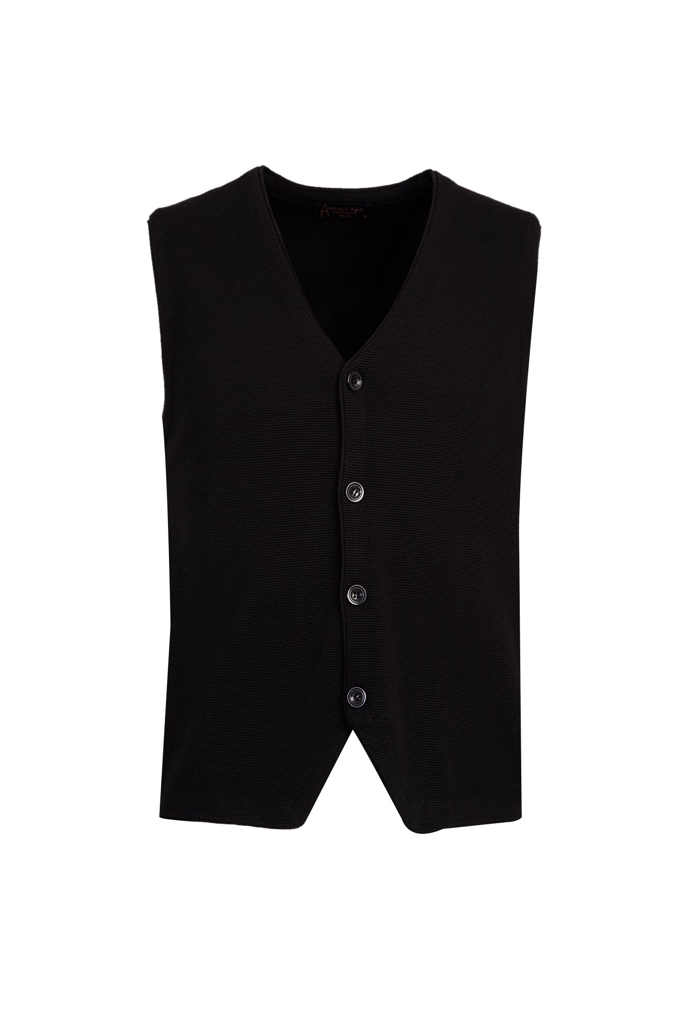 Siyah Slim Fit Dar Kesim Triko Yelek