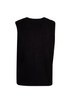 Siyah Slim Fit Dar Kesim Triko Yelek