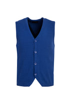 Kobalt Mavi Slim Fit Dar Kesim Triko Yelek