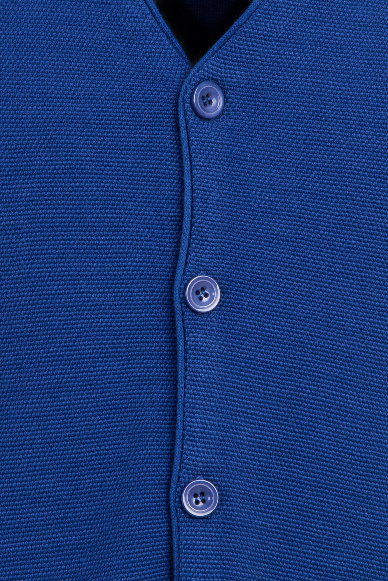 Kobalt Mavi Slim Fit Dar Kesim Triko Yelek