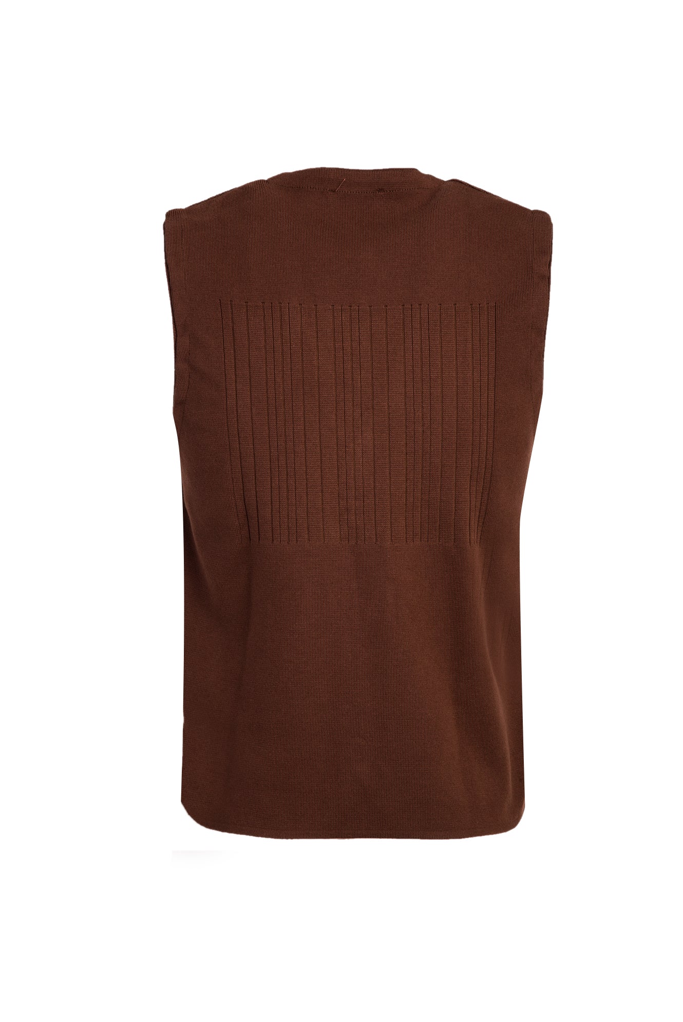 Açık Kahve  Slim Fit Dar Kesim Triko Yelek