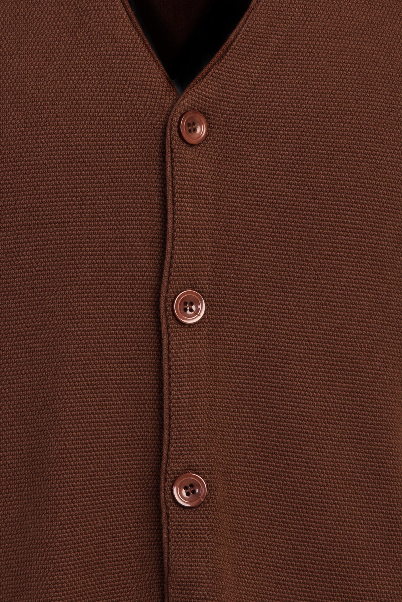 Açık Kahve  Slim Fit Dar Kesim Triko Yelek