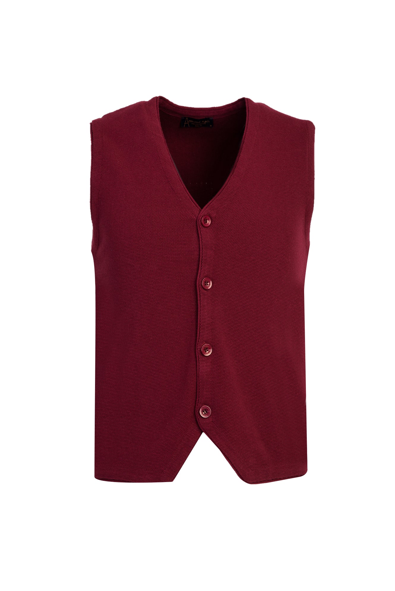 Şarap Bordo Slim Fit Dar Kesim Triko Yelek