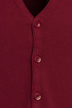 Şarap Bordo Slim Fit Dar Kesim Triko Yelek