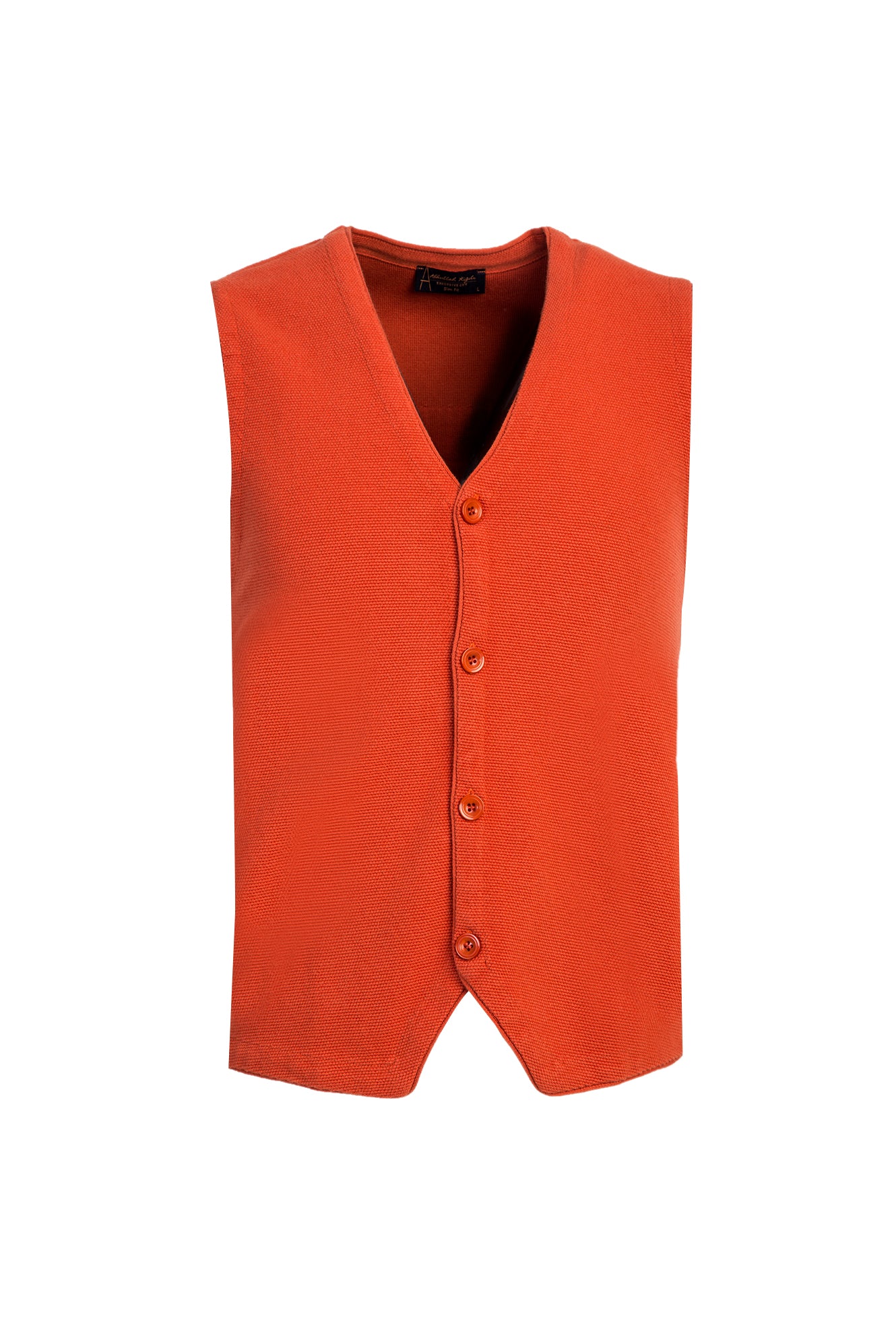 Kiremit Slim Fit Dar Kesim Triko Yelek
