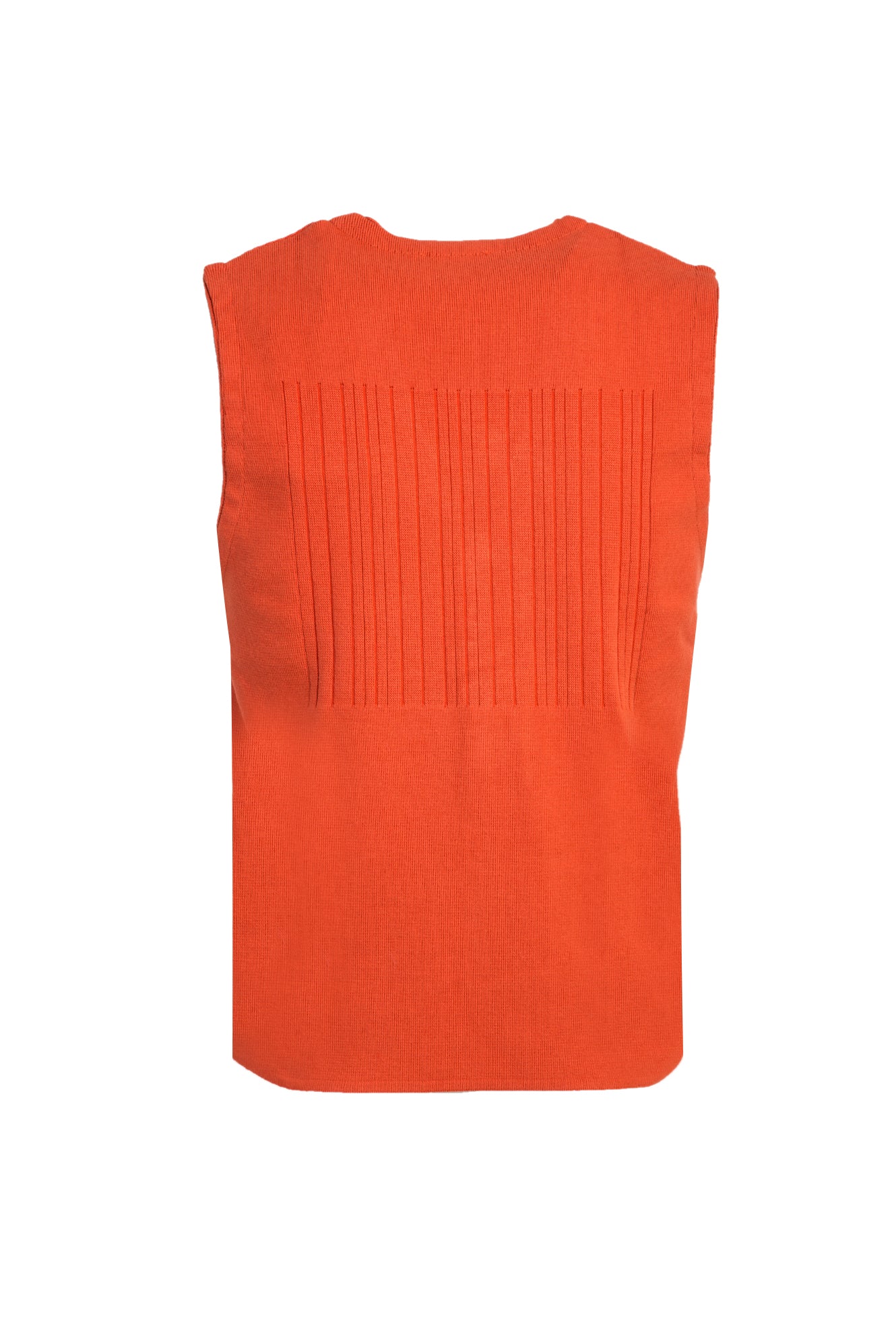 Kiremit Slim Fit Dar Kesim Triko Yelek