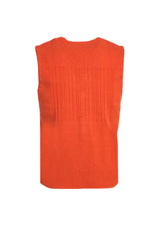 Kiremit Slim Fit Dar Kesim Triko Yelek