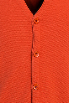 Kiremit Slim Fit Dar Kesim Triko Yelek