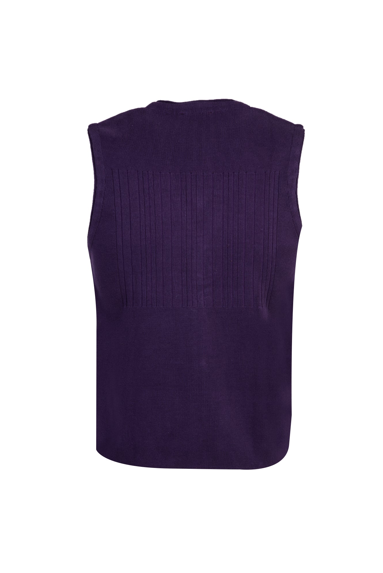 Orta Mor Slim Fit Dar Kesim Triko Yelek