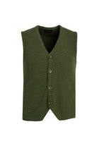 Yağ Yeşili-Olive Slim Fit Dar Kesim Triko Yelek