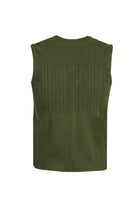 Yağ Yeşili-Olive Slim Fit Dar Kesim Triko Yelek