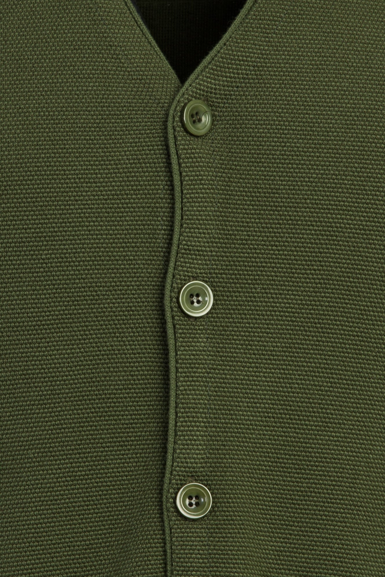 Yağ Yeşili-Olive Slim Fit Dar Kesim Triko Yelek
