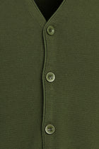 Yağ Yeşili-Olive Slim Fit Dar Kesim Triko Yelek