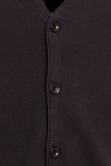 Orta Antrasit Slim Fit Dar Kesim Triko Yelek